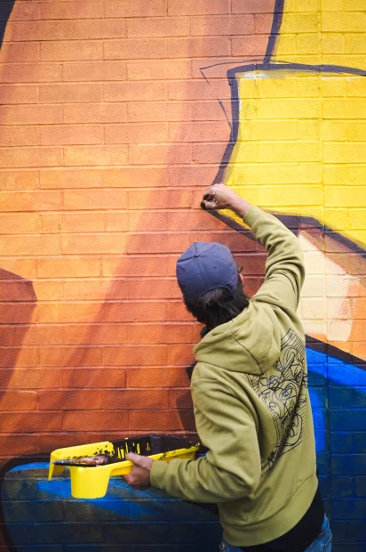 Ben Caillous - Le vieil homme et l'enfant Milmurs production, Street-art, Martinique, Montréal