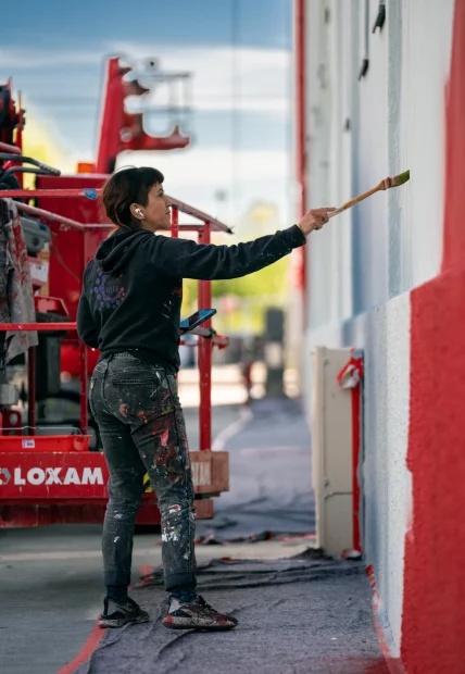 Conviés par Nadau Architecture, Milmurs a eu le privilège de produire la première édition du festival international d'art mural de la ville de Bègles.