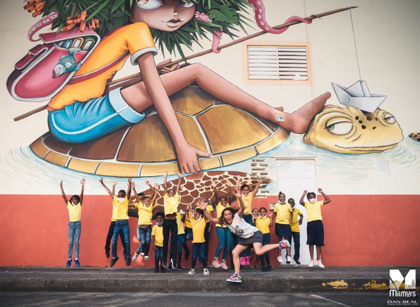 Milmurs production, Street-art, Martinique, Montréal, Projets artistiques en milieu scolaire