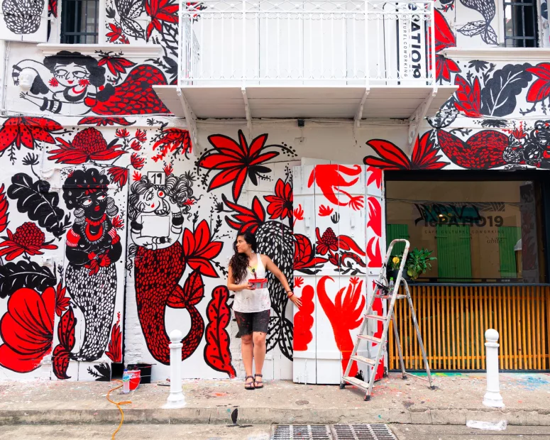 Sara Fratini - festival martinique 2022  - Milmurs Production - Street-Art - Art-mural - street-art-tour Martinique
